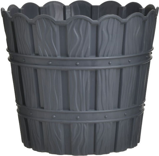 Click Ghiveci Plastic Gri 21x21x25εκ.