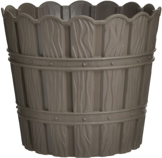 Click Ghiveci Plastic Gri 21x21x25εκ.