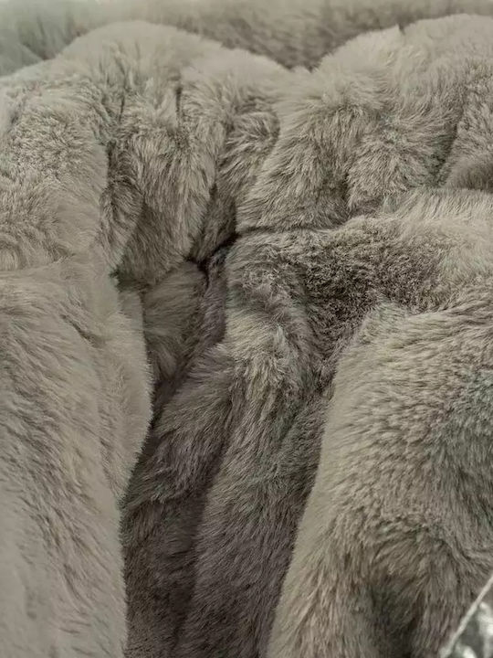 Kinder Freizeitjacke mit Kapuze Silber