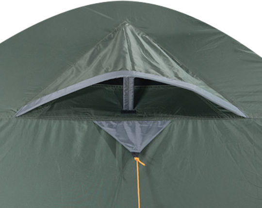 High Peak Nevada Summer Camping Tent Tunnel Mountaineering Green with Double Cloth for 2 People Waterproof 3000mm 325x140x115cm