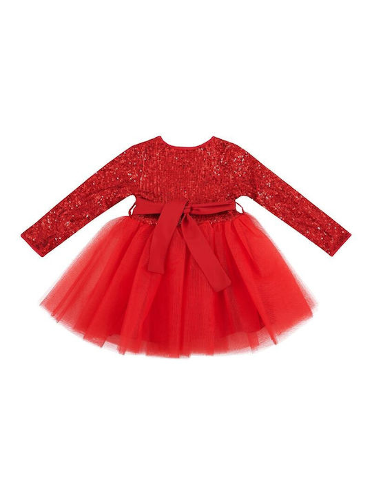 Chief Kids Dress with Sequins Fuchsia