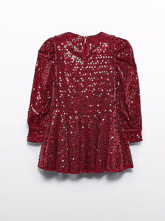 Abel & Lula Kids Dress with Sequins red