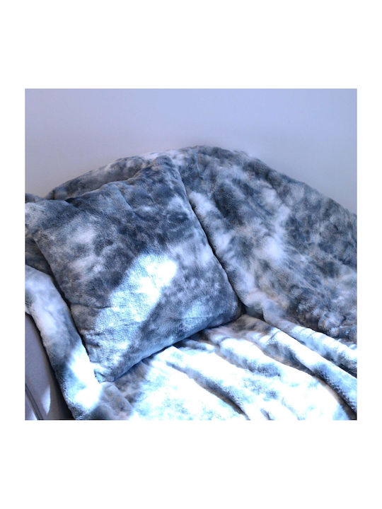 Aslanis Home Rabbit Fur Ριχτάρι Πολυθρόνας Γούνινο 130x170εκ. Γκρί