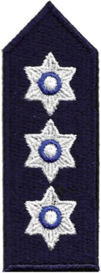 Schulterklappen Ränge der griechischen Polizeibeamten