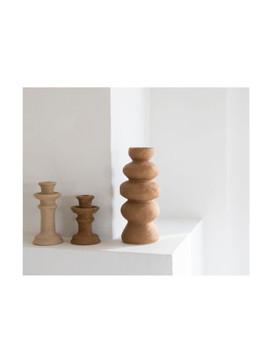 Vase Syros Ah-ax24039 Φ13.5x30cm Brown Andrea House Ceramic