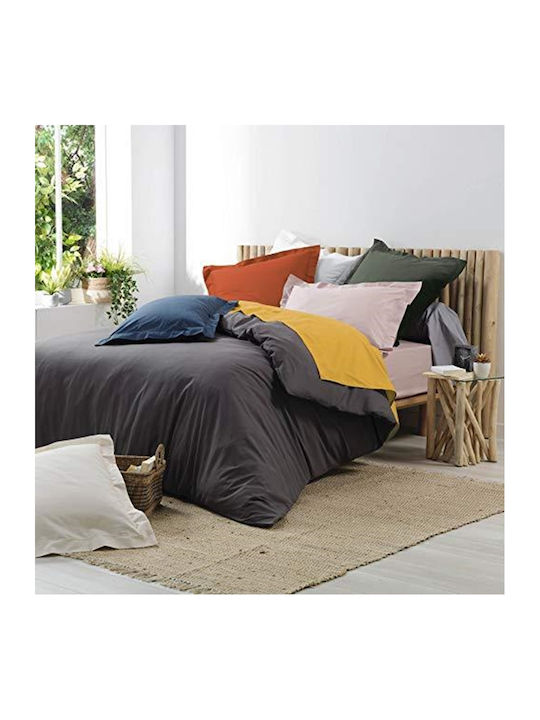 Douceur d'Intérieur Duvet Cover Set Cotton Queen with 2 Pillowcases 240x220 Ochre