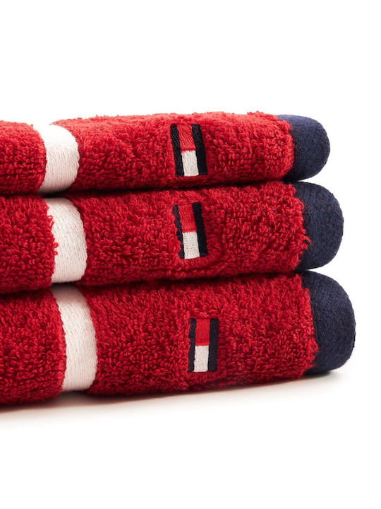 Tommy Hilfiger Hand Towel Cape Cod 40x60cm Red Weight 500gr/m²
