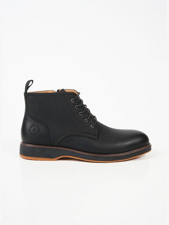 Piazza Shoes Men's Boots with Zipper Black