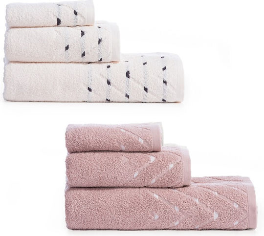 Nef-Nef Homeware Πετσέτα Σώματος Cheville 70x140εκ. Ecru Βάρους 500gr/m²