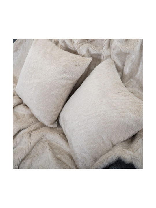 Teoran Decorative Pillow Case Pelt Beige 32 45x45cm.