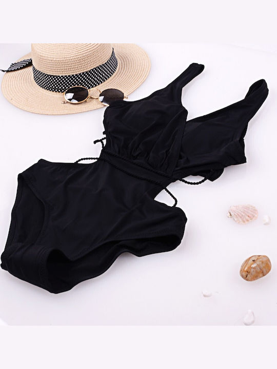 One Piece Swimsuit with Removable Padding Black
