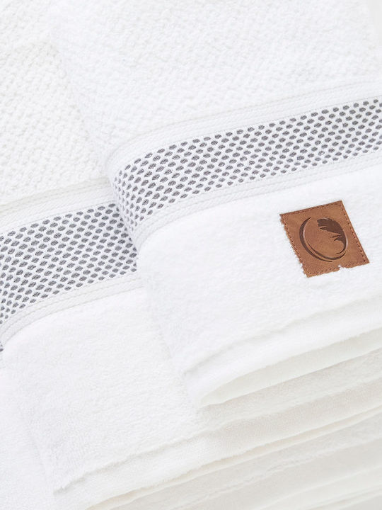 Borea Hand Towel Lava 30x50cm White Weight 550gr/m²
