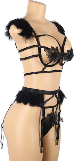 Kinksters Секси Комплект Бельо Черен 3123-07524
