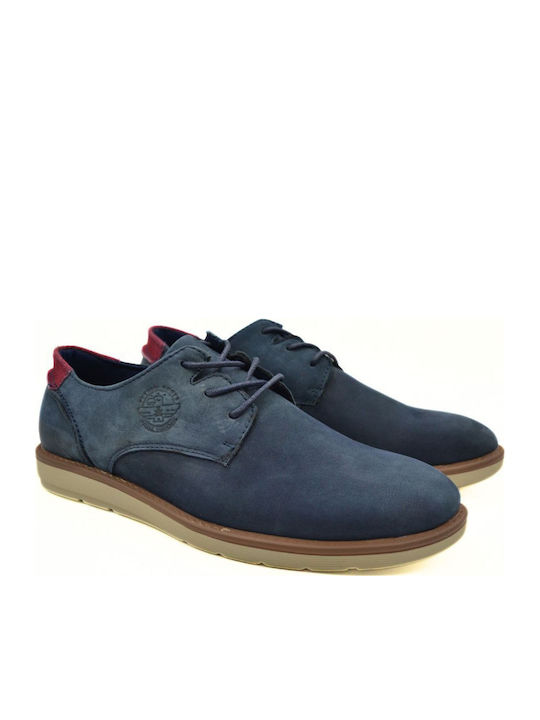 Leder Herren Freizeitschuhe Blau