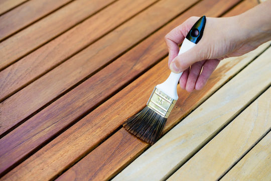 Timmer Wood Oil Cherry Colour 4 L Varnishes for Wooden Surfaces Protection Decoration Makes Wood Resistant to Weather UV Rays