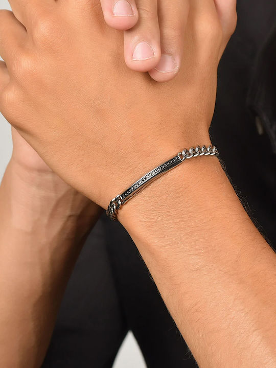 Luca Barra Bracelet Id made of Steel