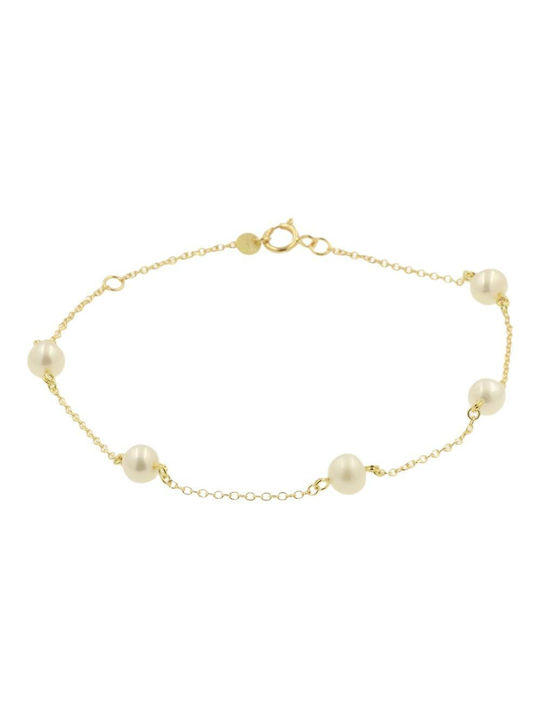 Q-Jewellery Bracelet made of Gold 14K with Pearls