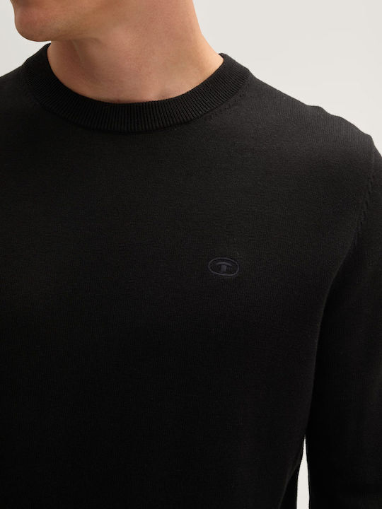 Basic Langarm-Pullover Black