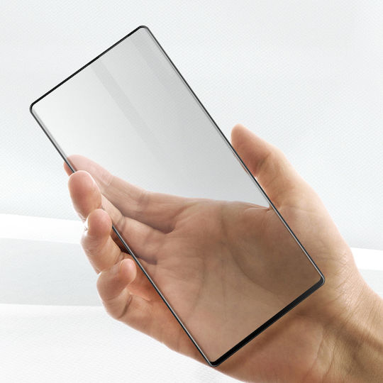 Hülle Google Pixel 6 Pro Silikon Weiches Gehärtetes Glas Schwarz