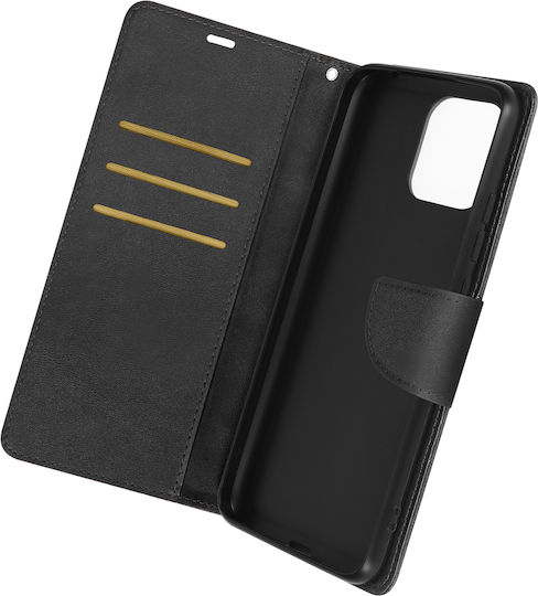 Hülle Motorola Edge 40 Pro Wallet Stand Bara Soft Leder Serie Schwarz