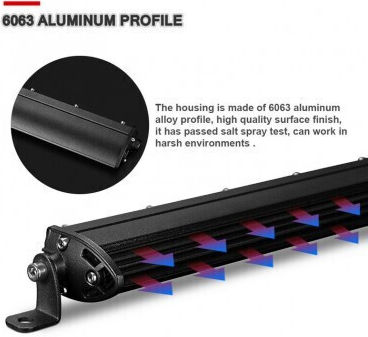 Bară LED Auto 72W Super Slim 35 mm 12/24V 6120 Lumeni 26"/66cm Combo Beam B18-72W