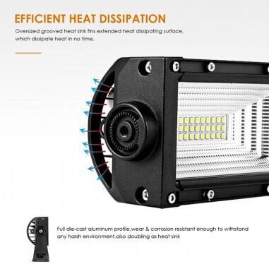 Bară LED Auto Curbată 459W LED 3 Rânduri 12V-24V 34020 Lumeni 31.5"/82cm Fascicul Combo 12/60 Grade