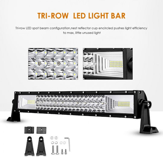 LED-Leiste Auto 324W LED 3 Reihen 12V-24V 22680 Lumen 21,5″/54,6 cm Kombistrahl 12/60 Grad