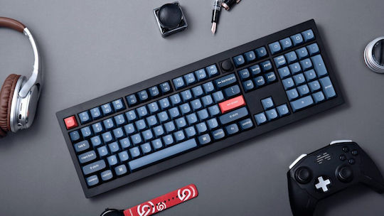 Keychron V6M-D1 Max QMK/VIA V6M-D1 Wireless Gaming Mechanical Keyboard with Gateron Jupiter Red Switches and RGB Lighting (English US) Carbon Black