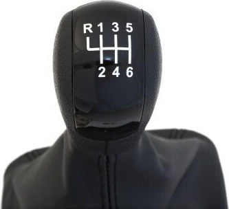 Buton schimbător de viteze cu manșon pentru Skoda Octavia Negru 2004-2013