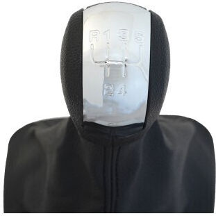 Buton schimbător de viteze cu manșon pentru Skoda Octavia Negru 2004-2013