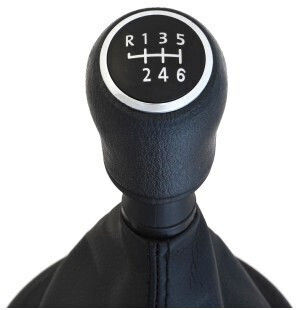 Gear Shift Knob with Boot for Volkswagen Transporter / T5 / T6 Black 2003-2015