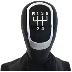 Buton schimbător de viteze cu manșon pentru Skoda Superb Negru 2008-2012