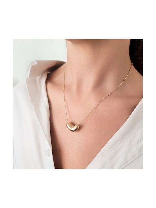 Arapinis Necklace with design Tear from Gold Plated Steel