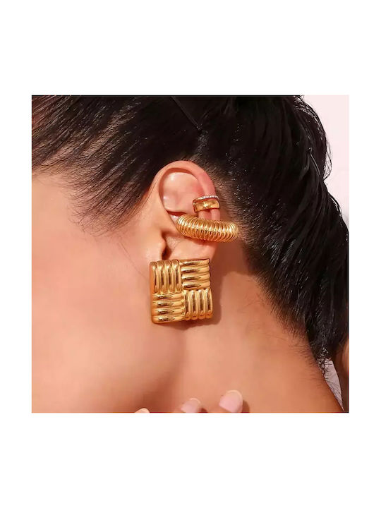 Naya Jewelry Einzeln Ohrring Manschette aus Stahl Vergoldet