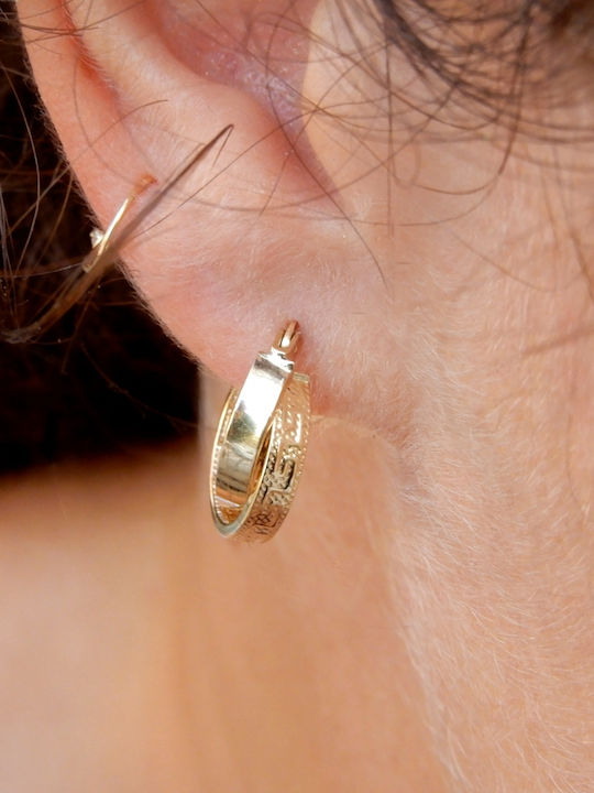 Art d or Earrings Hoops made of Gold 14K