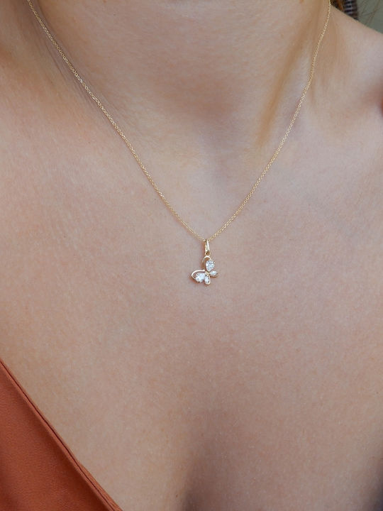 Polytimo Charm aus Gold 14K mit Zirkon