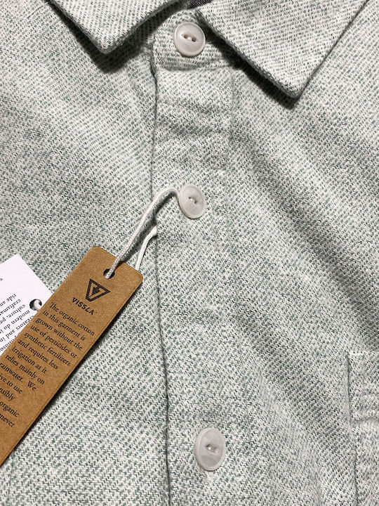 Vissla Men's Shirt Long Sleeve Flannel Smokey Jade