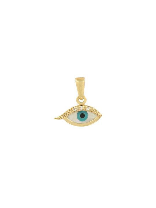 Q-Jewellery Charm Auge aus Gold 14K