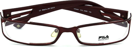FILA Weiblich Metallisch Brillenrahmen Burgundisch VF8481 OSBY