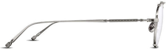 Matsuda Herren Metallisches Brillengestell aus Titanium Silber M3142 PW