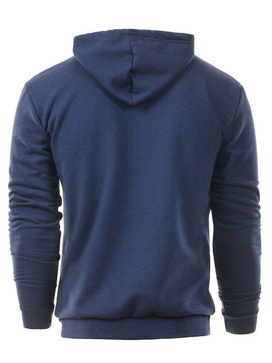 Panda Clothing Men's Sweatshirt with Hood and Pockets Blue