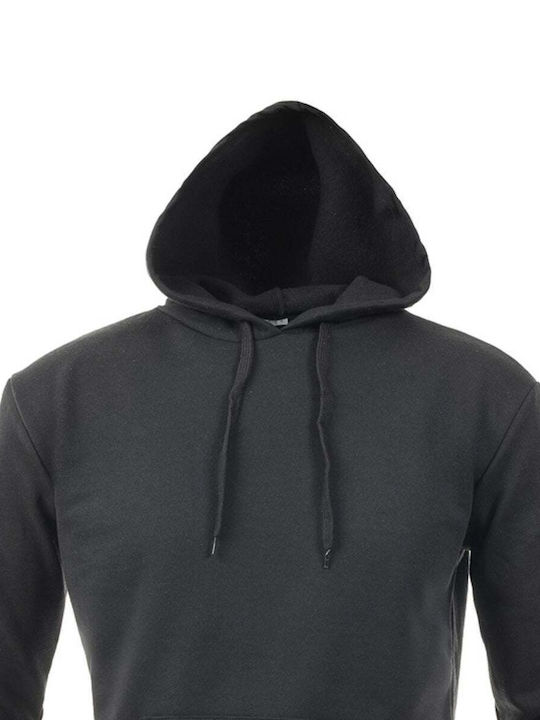 Panda Clothing Men's Sweatshirt with Hood and Pockets Black