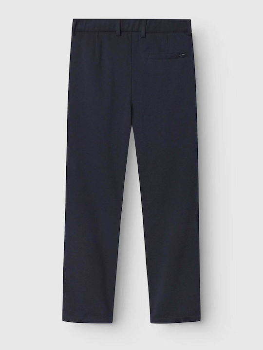 Hose in Geradem Schnitt Marineblau