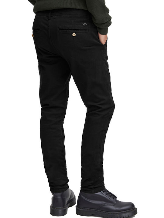 Blend Men's Trousers Chino in Slim Fit Black