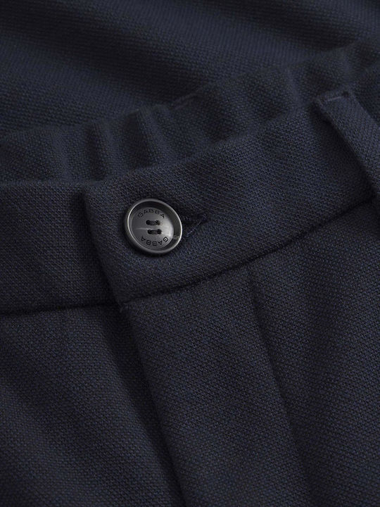 Hose in Geradem Schnitt Marineblau