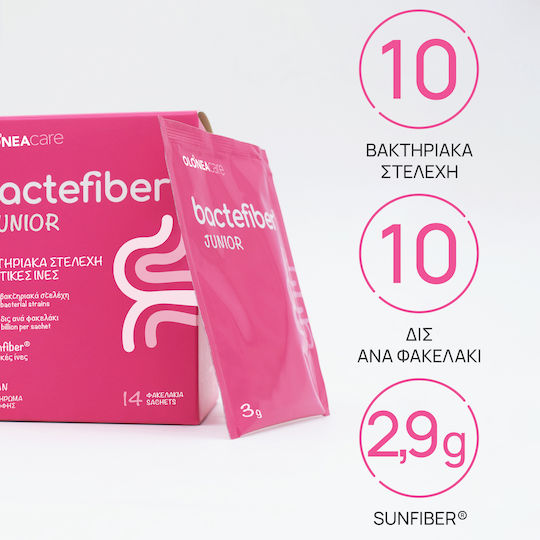 Olonea BacteFiber Junior Alte Suplimente Alimentare 14 Plicuri Aromă Căpșuni