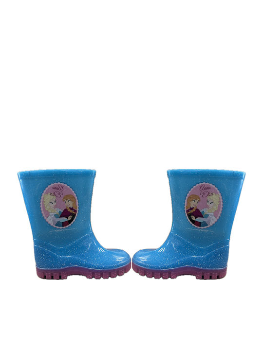 Adirax Kids Wellies Anna & Elsa Light Blue