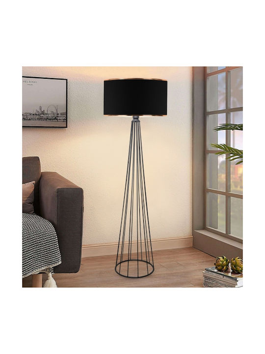 Pakketo Firdo I Floor Lamp H121xW38cm. with Socket for Bulb E27 Black