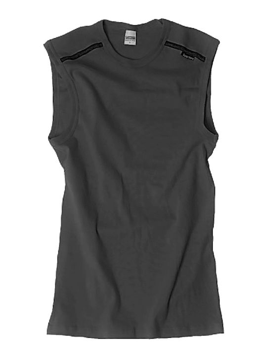 Minerva 90-10180 Men's Sleeveless Undershirt Gray