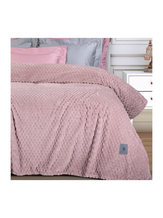 Greenwich Polo Club Blanket Fleece Queen 220x240cm. Nude 3474